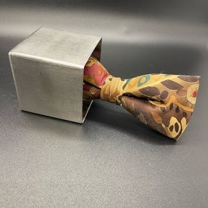 Vintage multi- colored earth tone Bow Tie